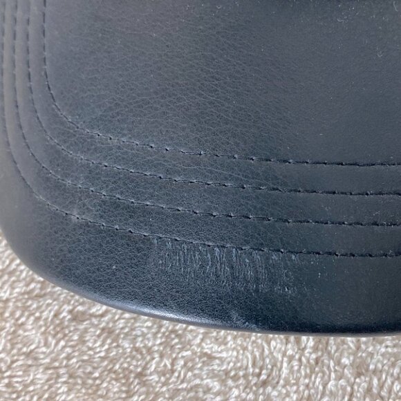 Black Lambskin Leather Hat - Picture 6 of 12